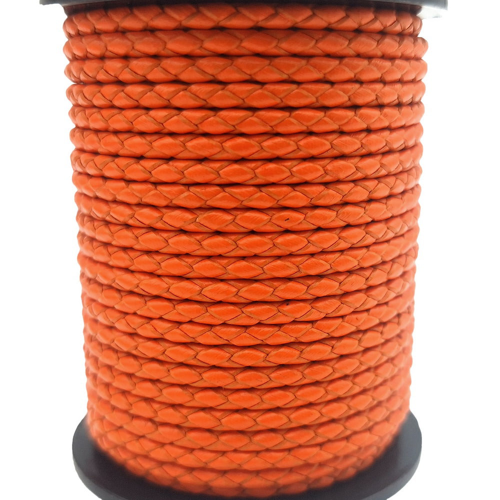ShapesbyX-3mm Round Braided Leather Bolo Cords for Jewelry Making Bracelet Necklace Pendant Strap