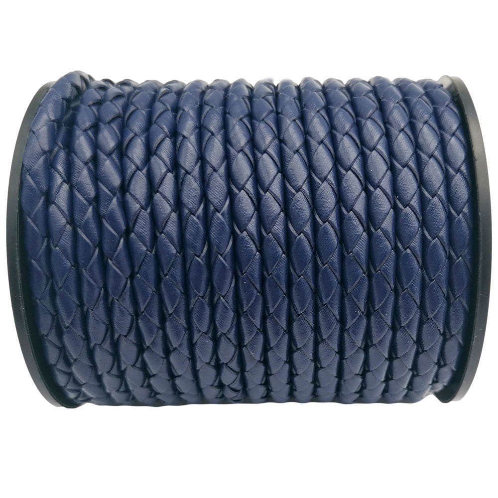 3.0mm Bolo Ties Navy Blue Braided Leather Cords Leather Bolo Strap Jewelry Making