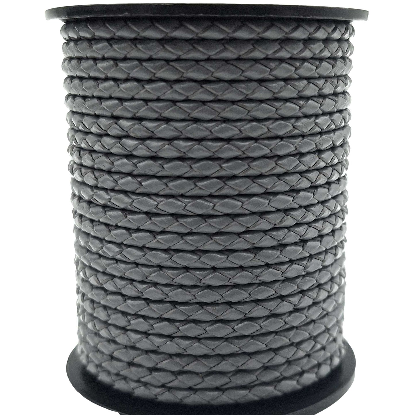 shapesbyX Darker Gray Braided Leather Bolos Cords 3mm Round