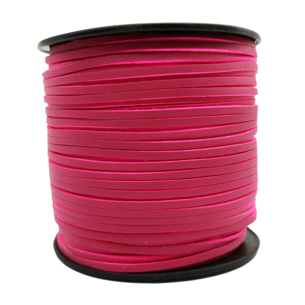 ShapesbyX 100 yards/Roll 2.8mm Wide 1.5mm Thick Faux Suede Leather Cord Micorfiber PU Leather Strap for Jewelry Making Bracelet Pendant