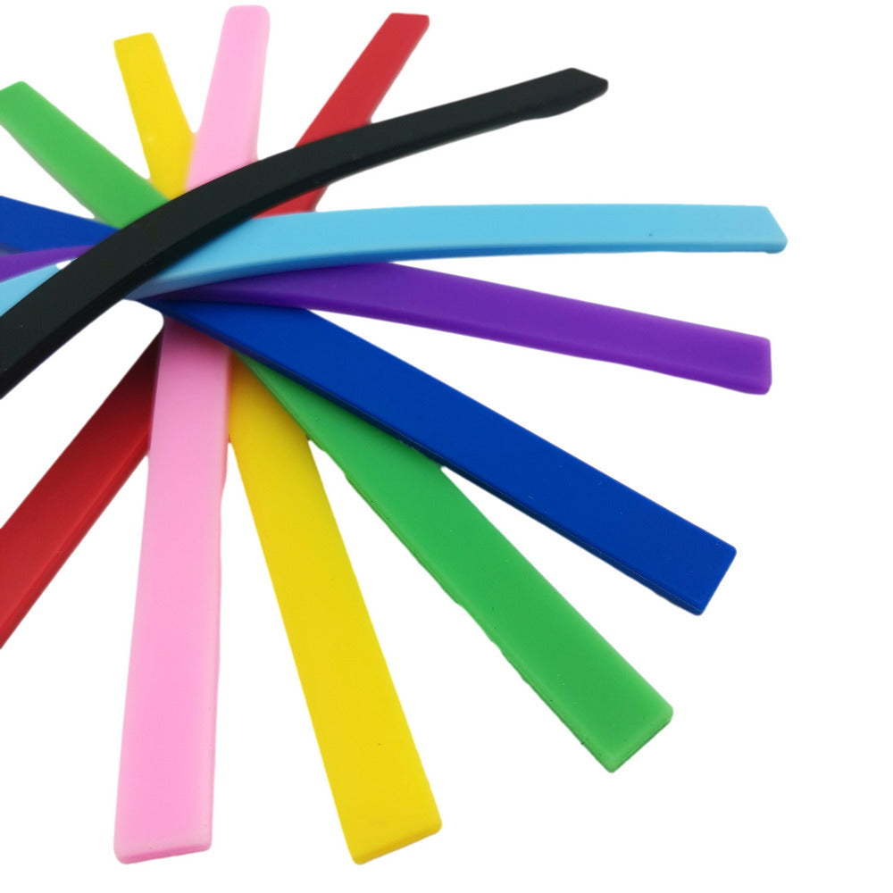 4 Pieces 10mm Wide Silicone Wristband 10mmx3mm for Bracelet Making Rubber Strip 3mm Thickness