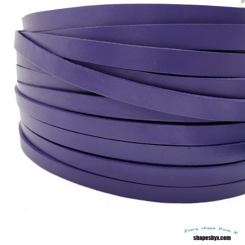 ShapesbyX-10 mm flacher Lederstreifen, 10 mm x 2 mm, Lederarmband für die Schmuckherstellung, Armband, Lila, GF10M79-5