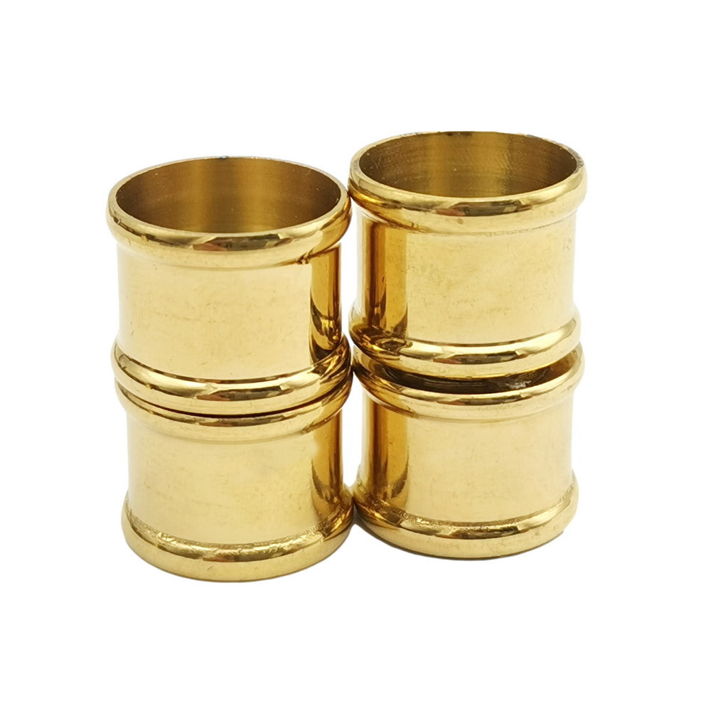 shapesbyX-2 Pieces 9mm/10mm/12mm Hole Stainless Steel Magnetic Clasps and Closure Bamboo Shape Bracelet End