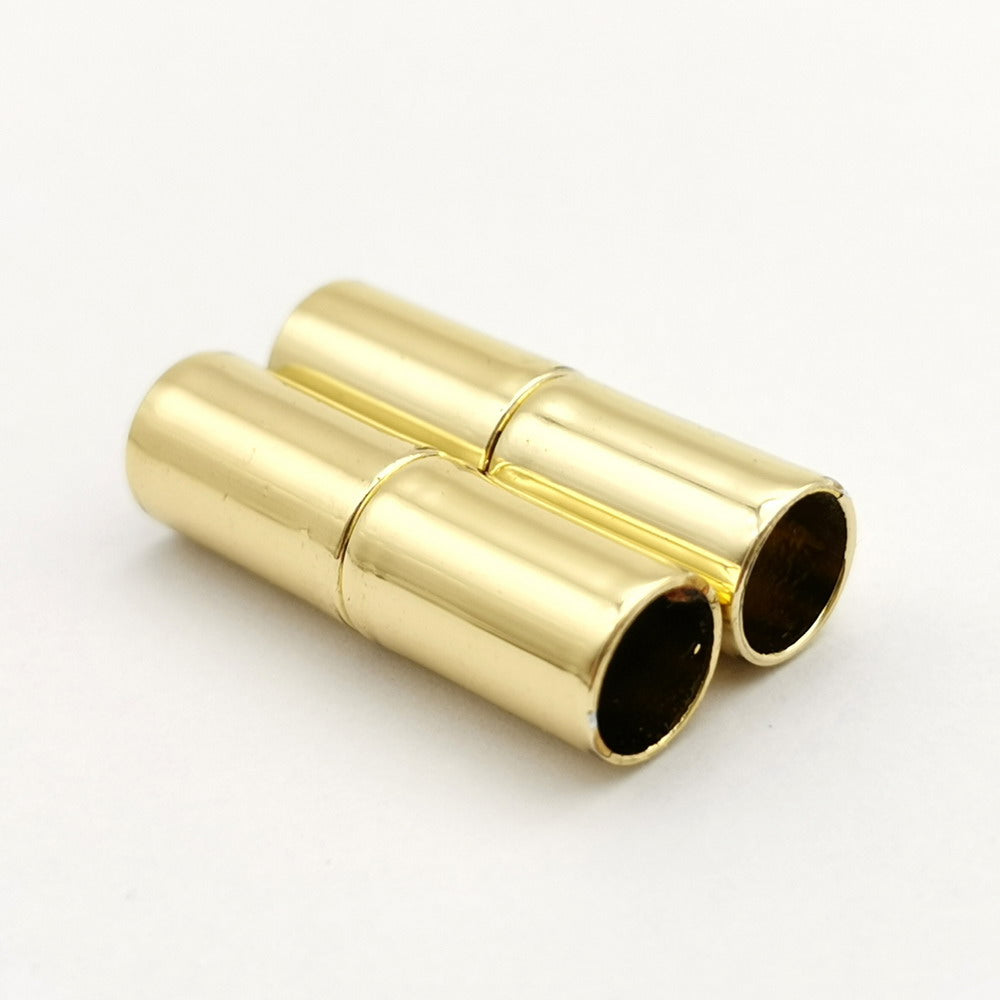 shapesbyX-5pcs 5mm cylinder Inner Hole Magnetic Clasps Clip Clasps for Jewelry Making for 5mm Cord Glue In
