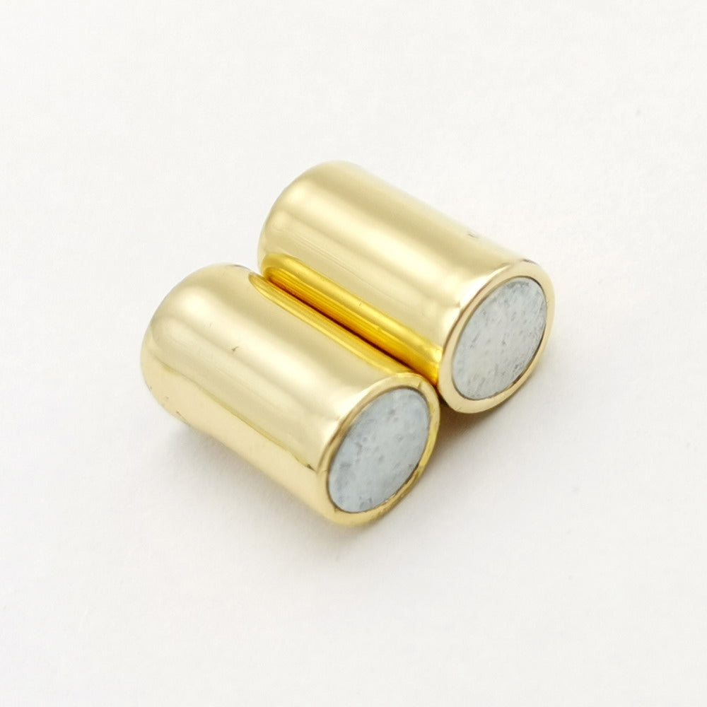 shapesbyX-5pcs 5mm cylinder Inner Hole Magnetic Clasps Clip Clasps for Jewelry Making for 5mm Cord Glue In