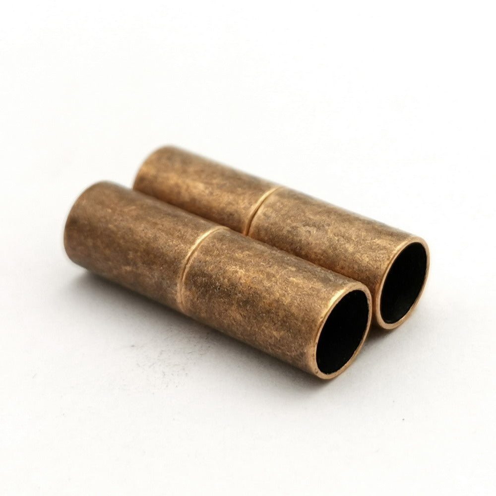 shapesbyX-5pcs 5mm cylinder Inner Hole Magnetic Clasps Clip Clasps for Jewelry Making for 5mm Cord Glue In