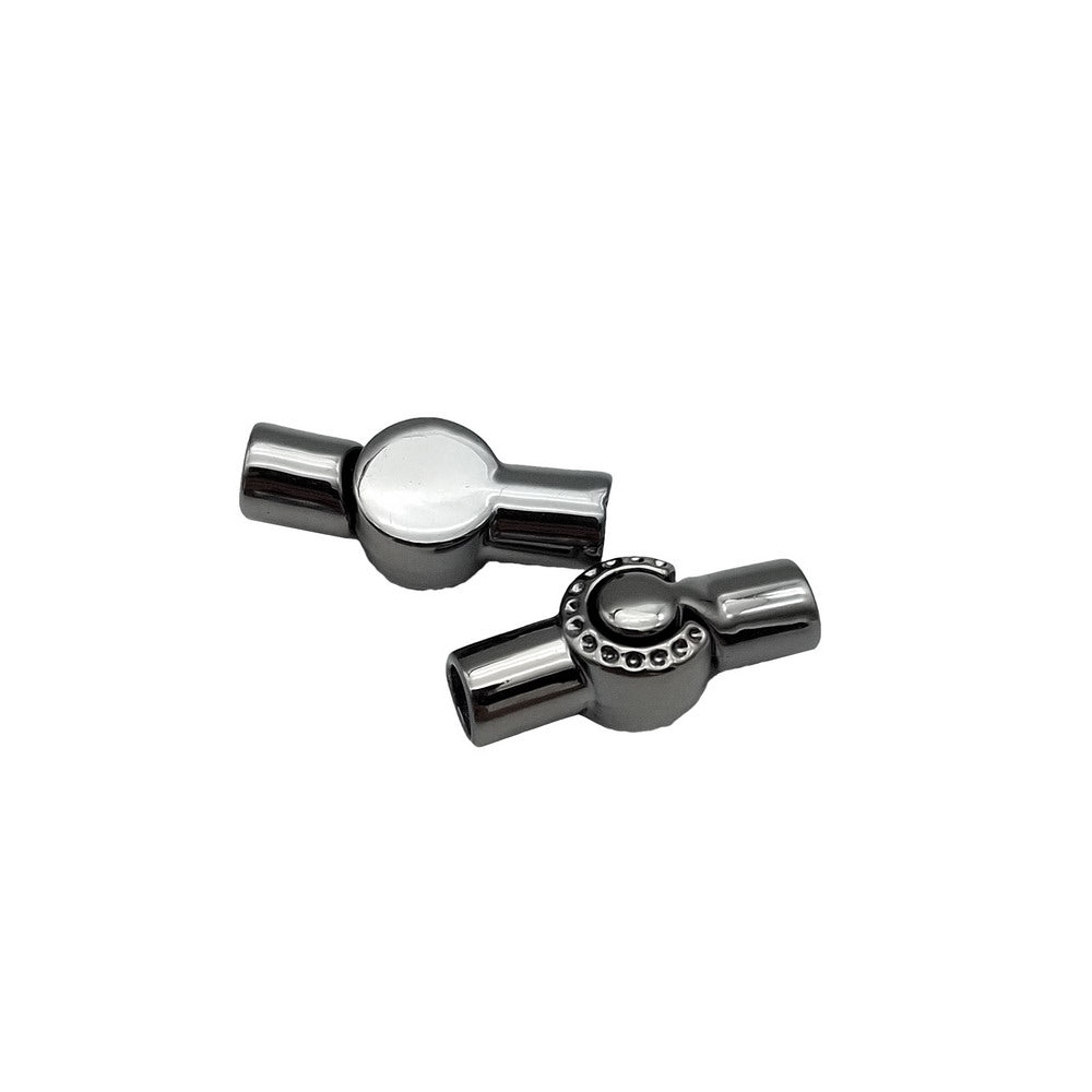 shapesbyX-3 Pieces 5mm Round Inner Hole Magnetic Clasps for Jewelry Making 5.0mm Cord End