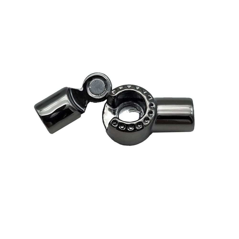 shapesbyX-3 Pieces 5mm Round Inner Hole Magnetic Clasps for Jewelry Making 5.0mm Cord End