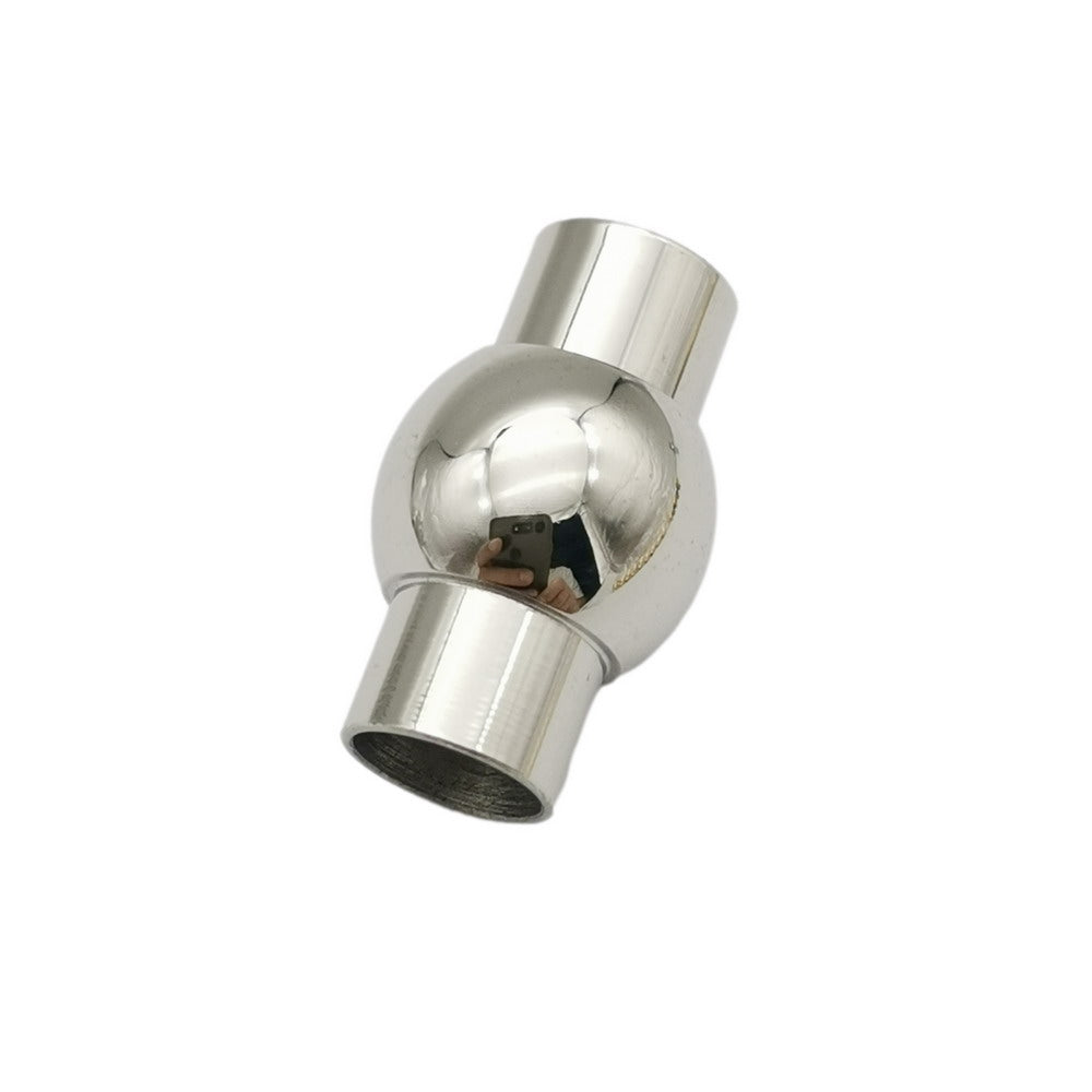 2 Pieces 2mm 4mm 8mm Inner Hole Stainless Steel Magnetic Clasp for Jewelry Making Leather Cord End