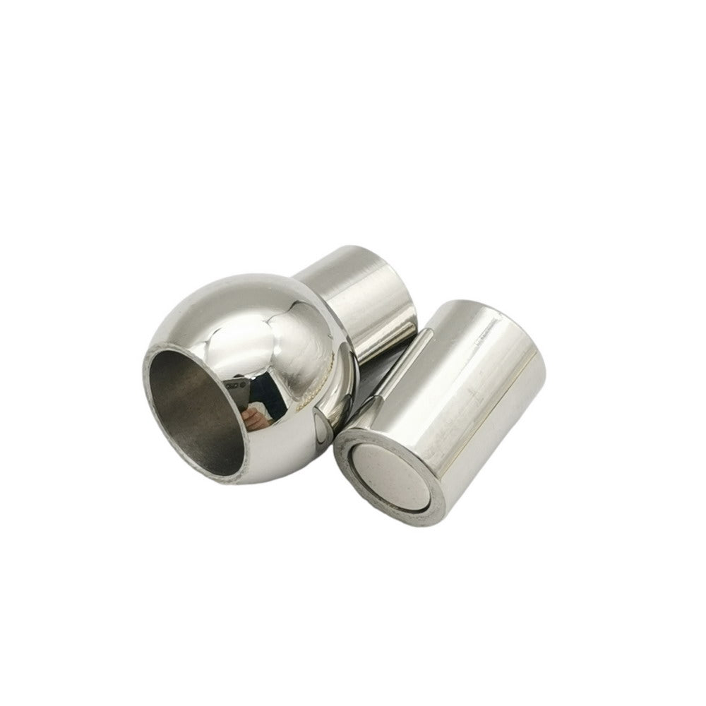 2 Pieces 2mm 4mm 8mm Inner Hole Stainless Steel Magnetic Clasp for Jewelry Making Leather Cord End