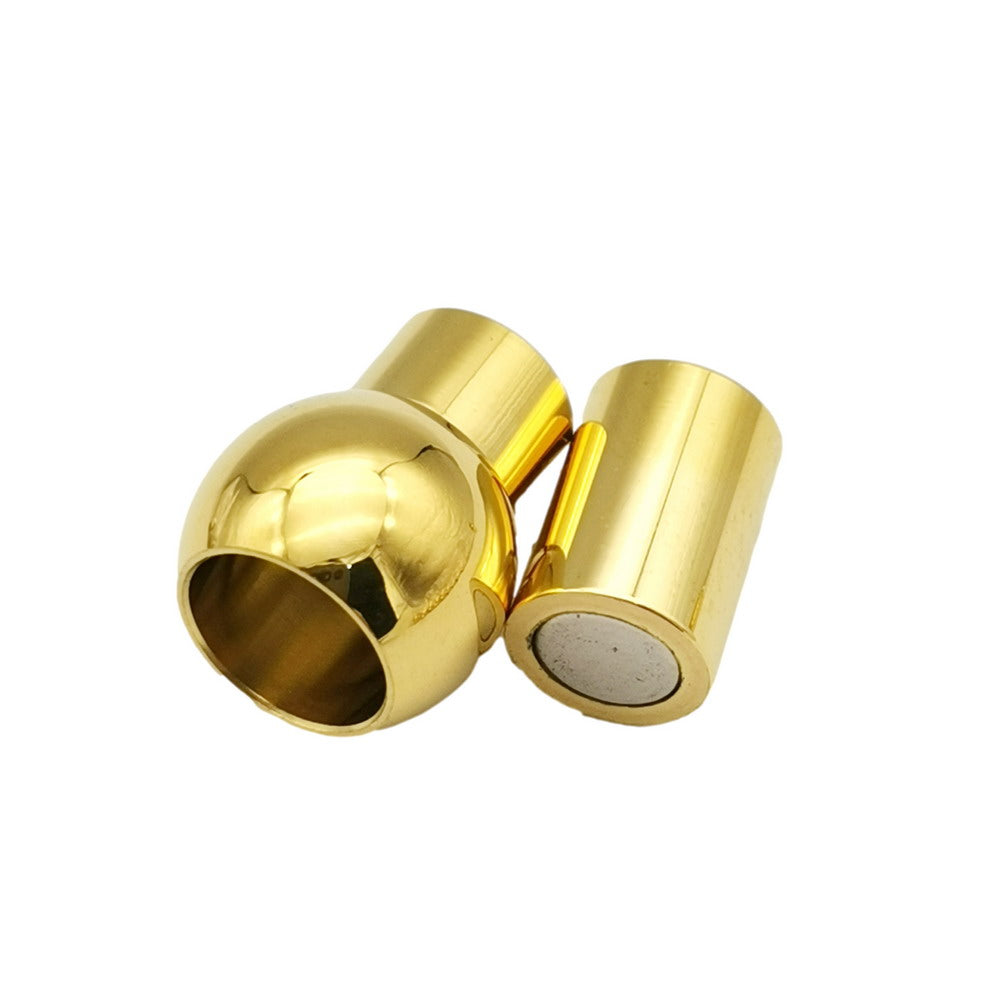 2 Pieces 2mm 4mm 8mm Inner Hole Stainless Steel Magnetic Clasp for Jewelry Making Leather Cord End