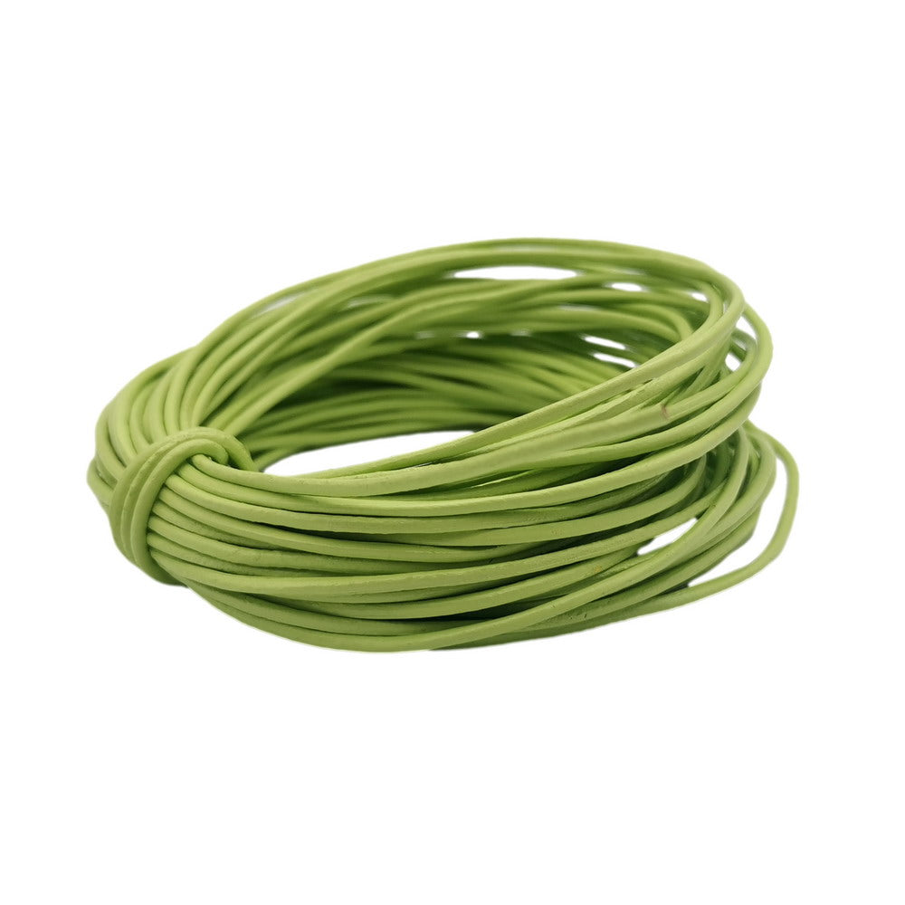 ShapesbyX-10 yards cordon en cuir vert mousse 1.5mm ficelle en cuir véritable peau de vache