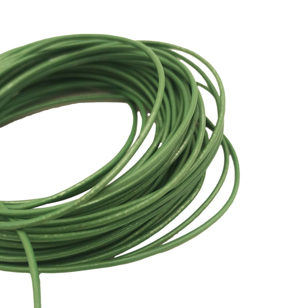 ShapesbyX-10 Yards Cordon en cuir turquoise métallisé 1,5 mm Cordon en cuir véritable peau de vache