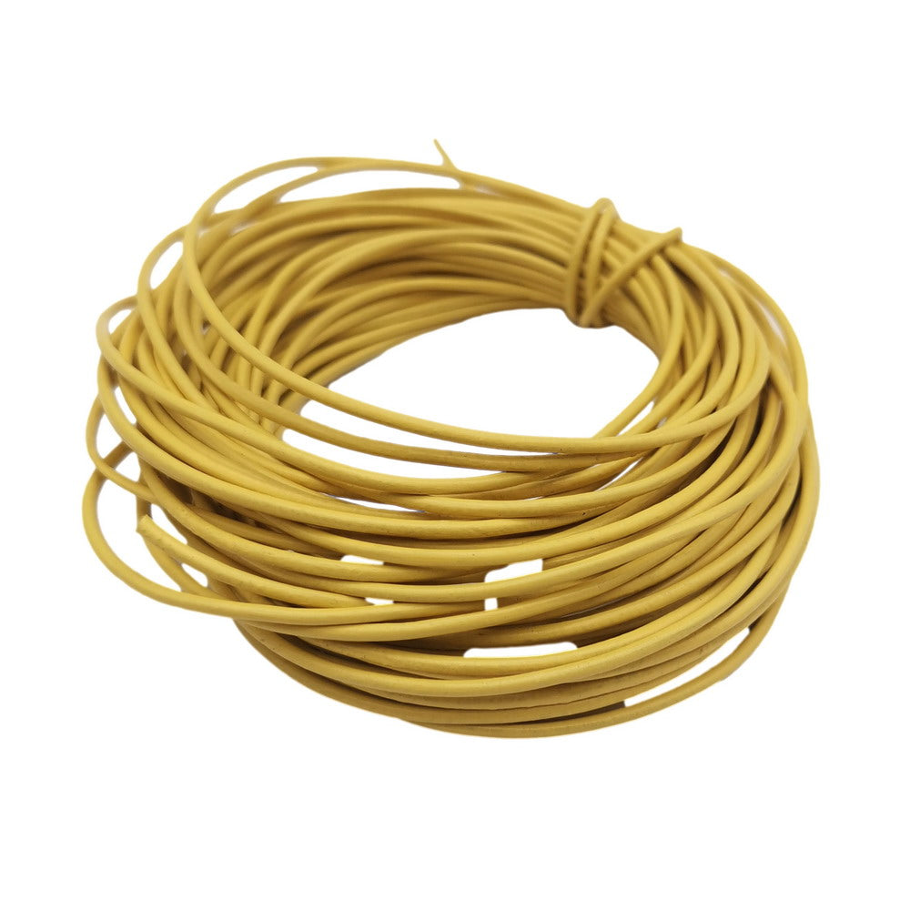 ShapesbyX-10 Yards gelbes Lederband, 1,5 mm Lederschnur, echtes Rindsleder