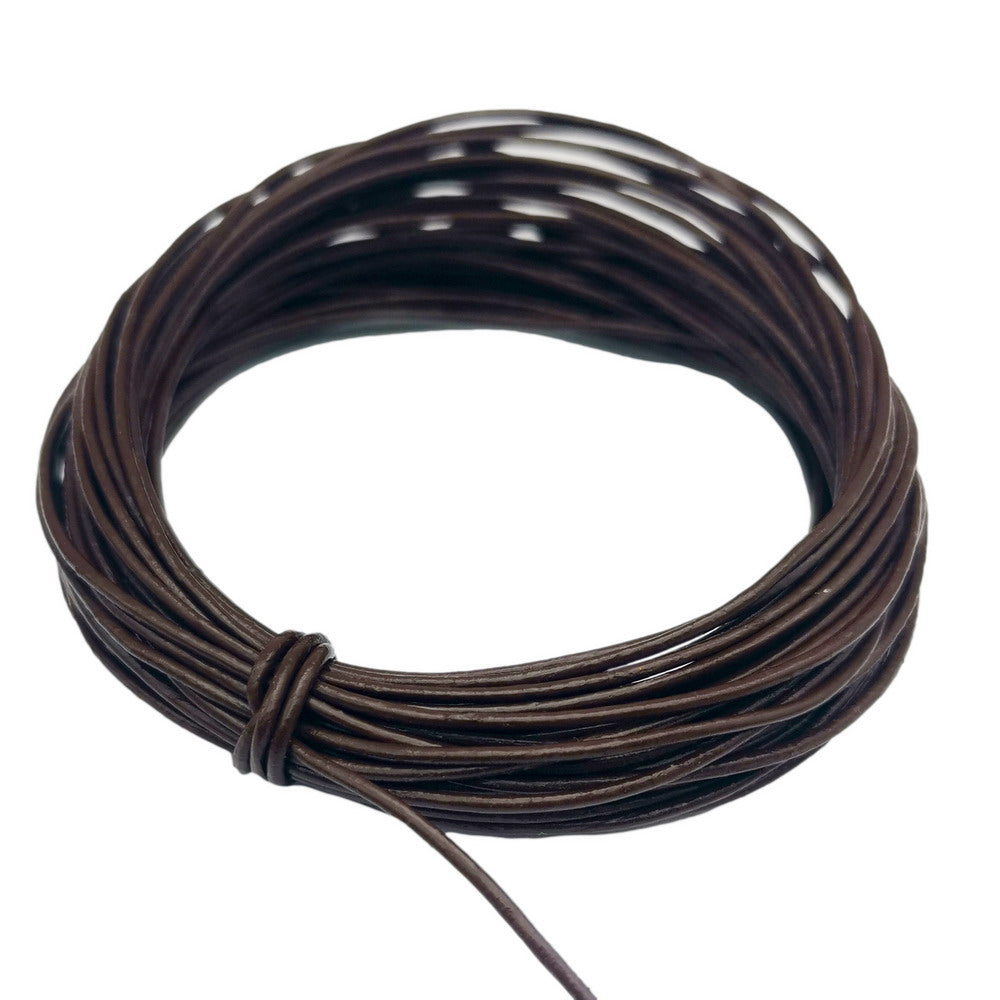 ShapesbyX-10 yards 1mm cordon en cuir marron foncé ficelle en cuir véritable 1.0mm de diamètre en cuir