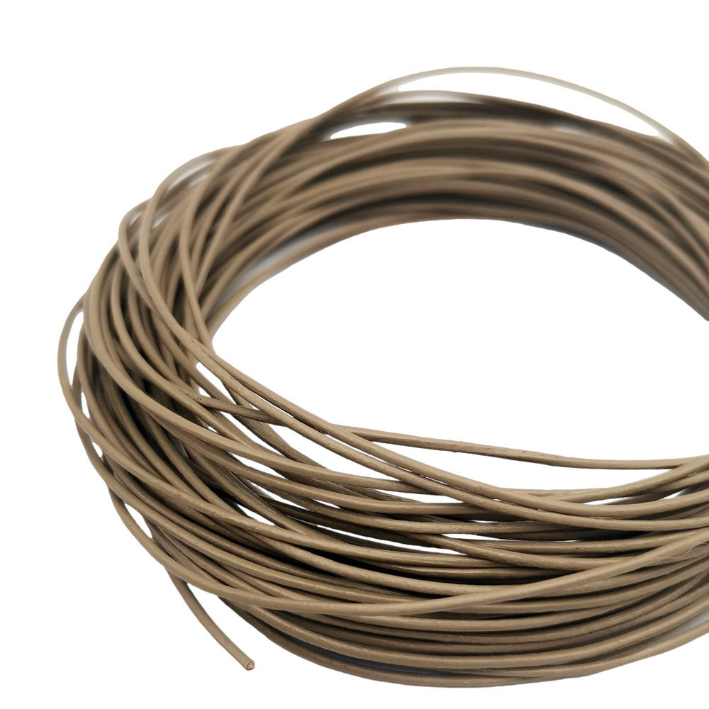 ShapesbyX-10 Yards helles Eschenholz, 1 mm Lederschnur, echtes Leder mit 1,0 mm Durchmesser