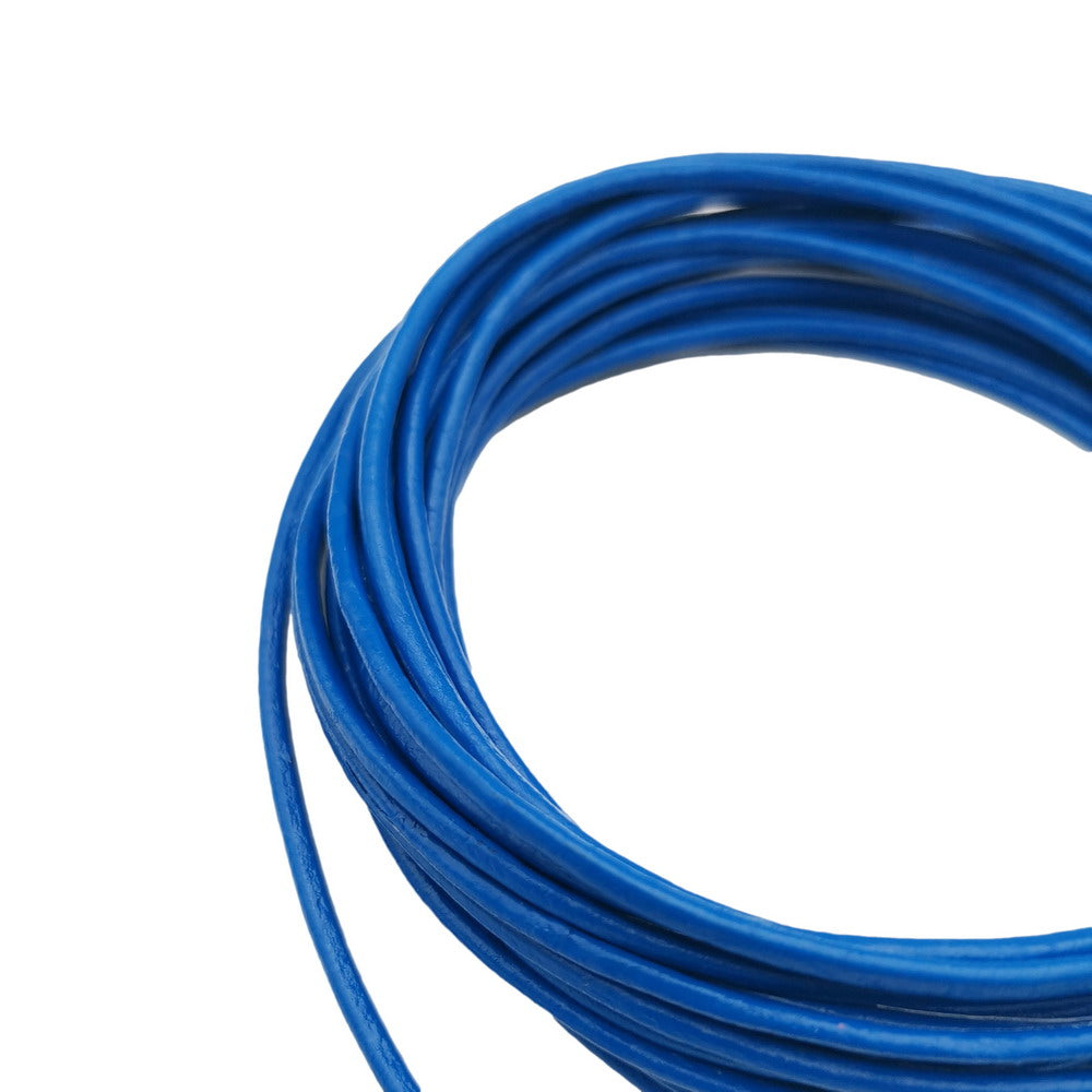 ShapesbyX Royal Blue 5 Yards 2mm Round Genuine Leather Strap Cord