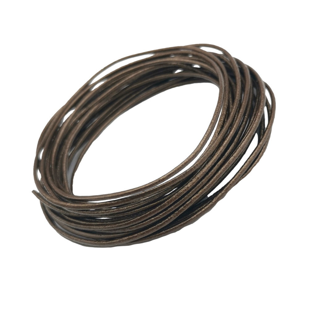 shapebyX-5 Yards 2 mm Metallic Dust Lederschnüre Echtlederband für Halskettenanhänger