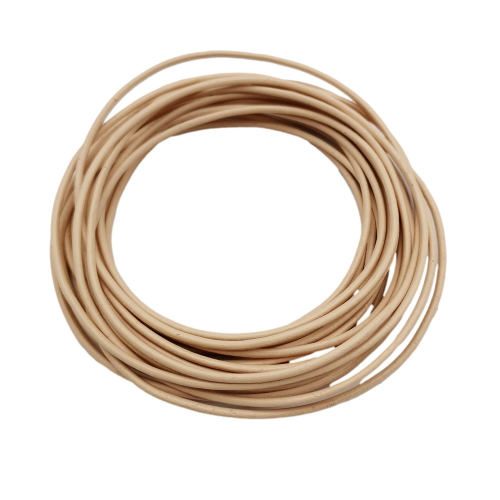 ShapesbyX Peach 5 Yards 2.0mm Round Real Leather Cords Cowhide Leather Made for Jewelry Making in Bracelet Necklace