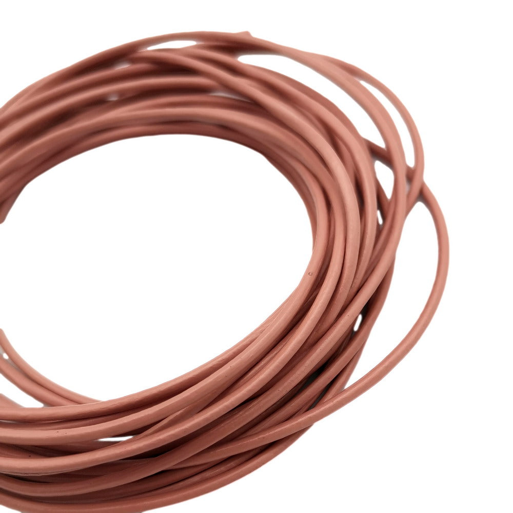 ShapesbyX Sienna Cordons ronds en cuir véritable de 2 mm pour la fabrication de bijoux en collier, bracelet et pendentif