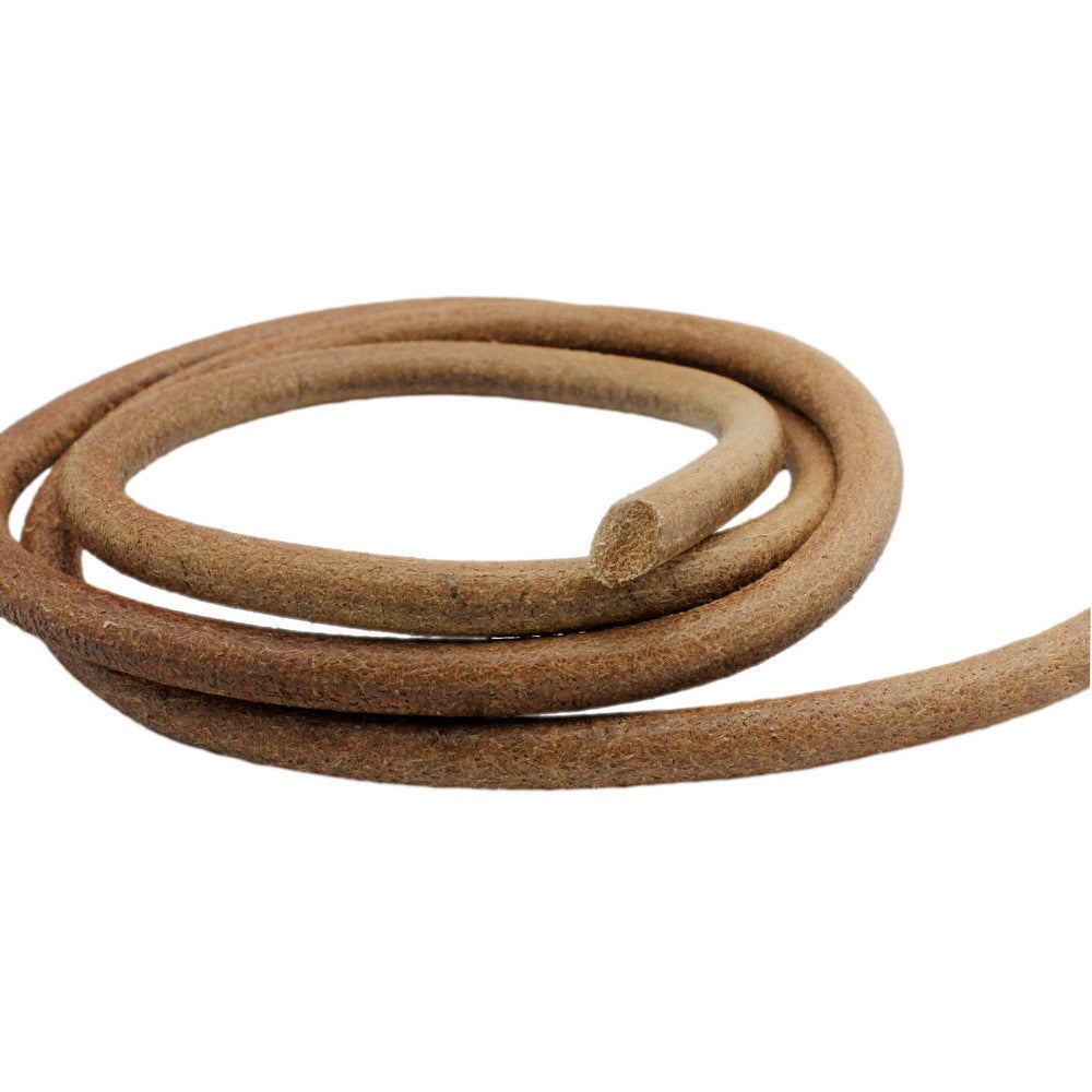 shapesbyX-6mm Diameter Round Genuine Leather Cords Cowhide Made Black/Natural/Brown Jewelry Making or Décor