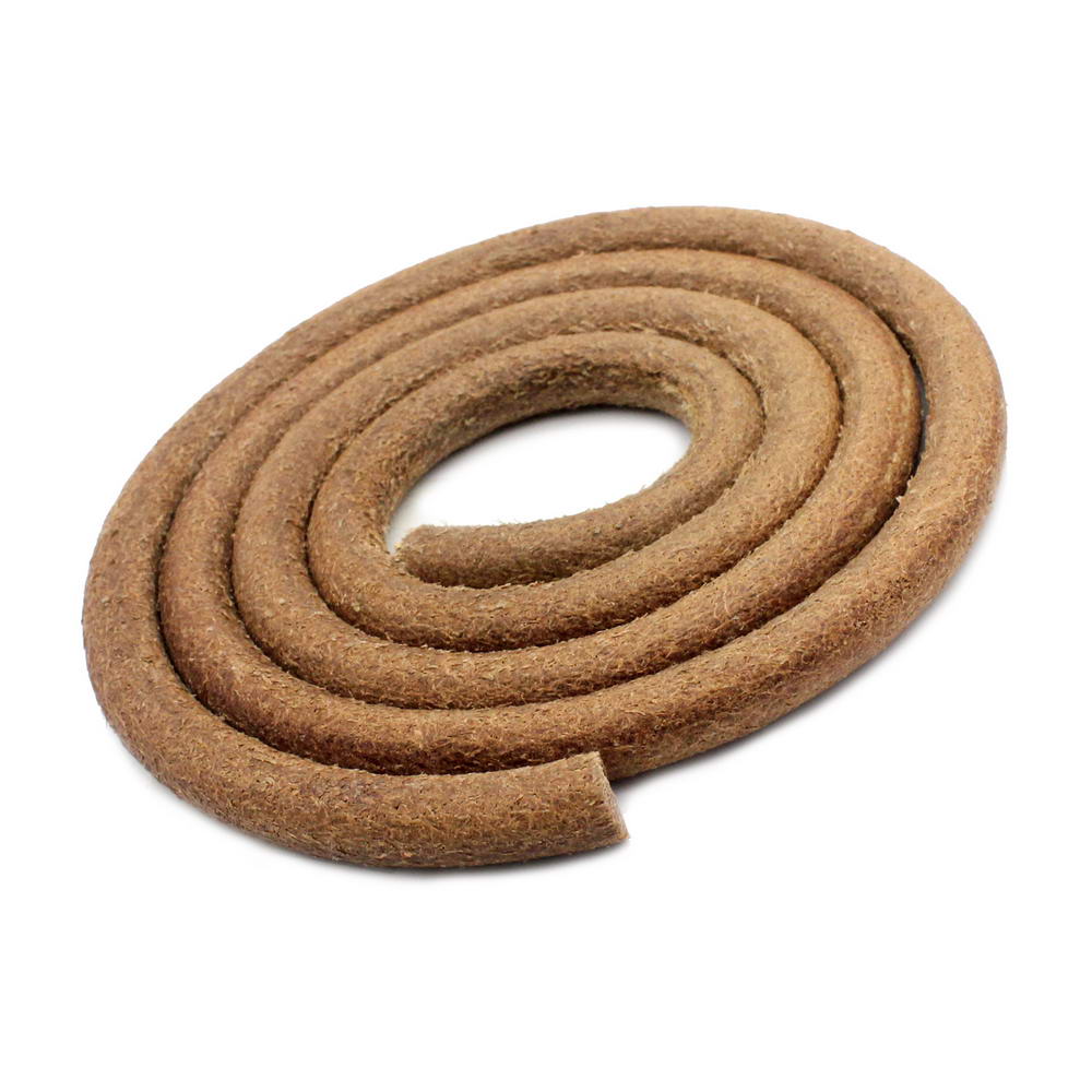 ShapesbyX-10mm/8mm Diameter Black/Tan Round Leather Cords Jewelry Making or Home Decor Genuine Cowhide Made