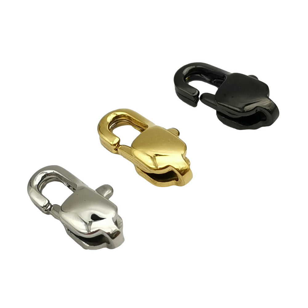 3 Stück 11 mm Hummer aus Edelstahl 316L, Gold und Schwarz