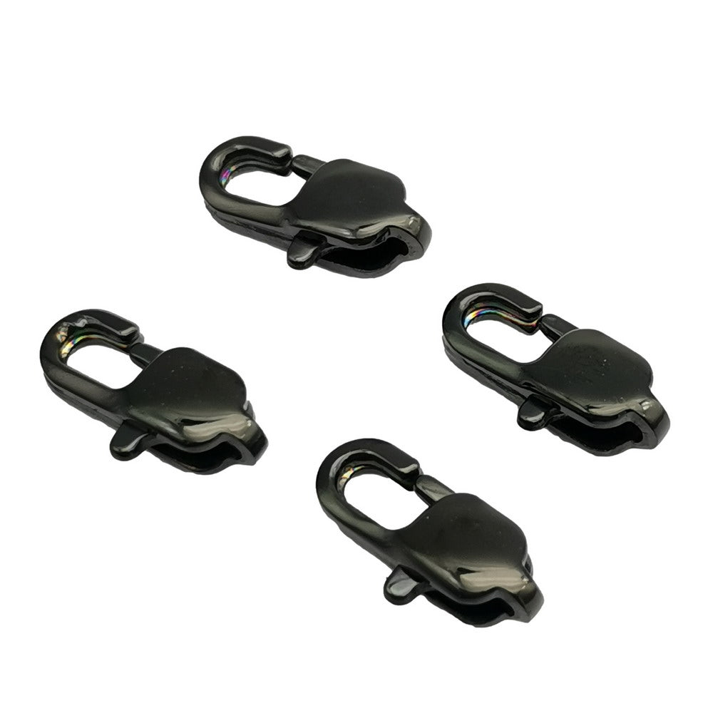 3 Stück 11 mm Hummer aus Edelstahl 316L, Gold und Schwarz