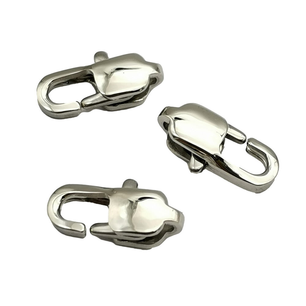 3 Stück 11 mm Hummer aus Edelstahl 316L, Gold und Schwarz