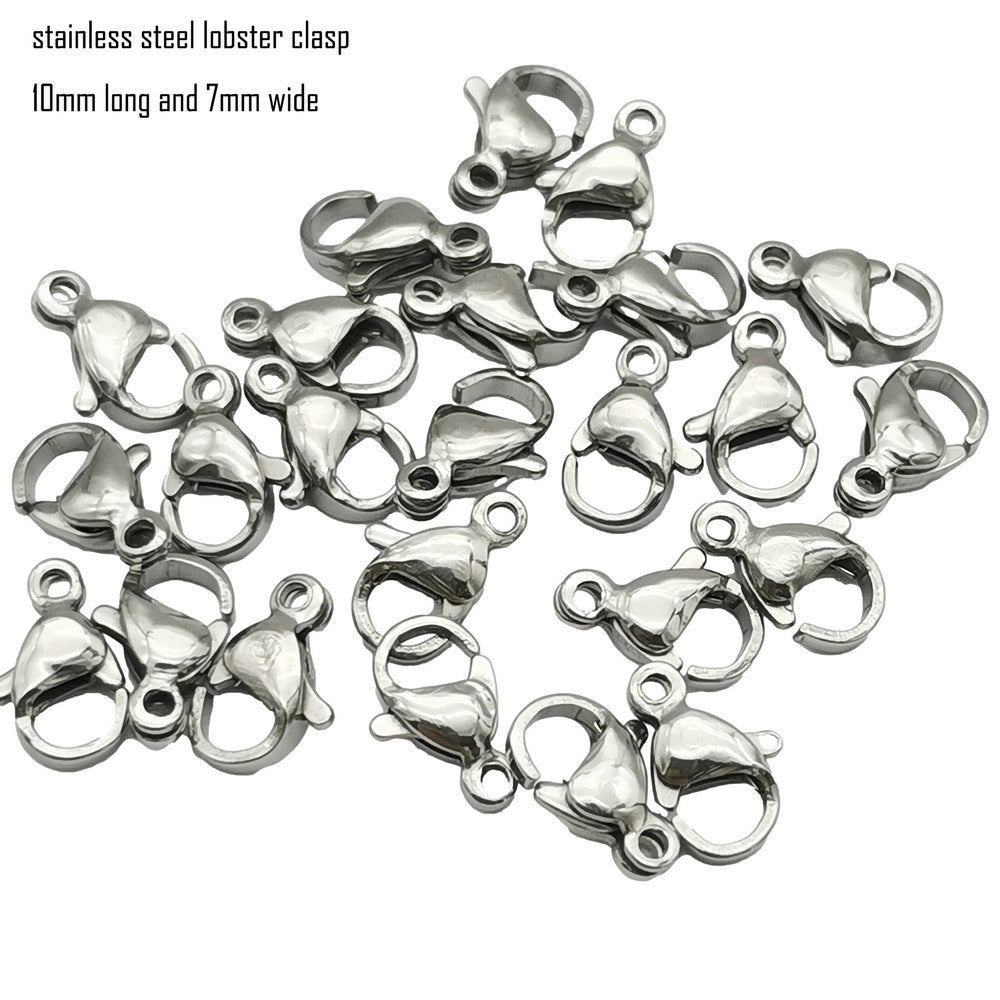 ShapesbyX 30 Pieces Black Gold Stainless Steel Lobsters 10mm for Necklace Bracelet Making