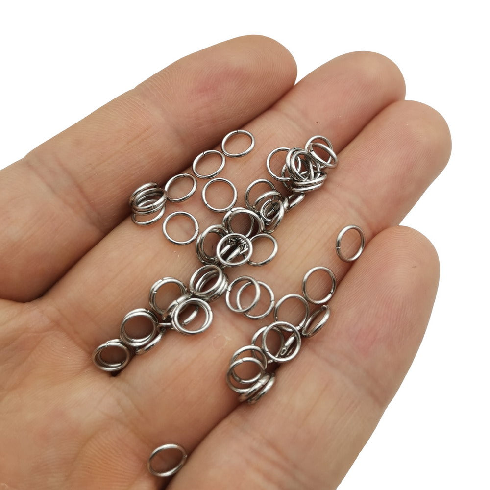 500 Pieces Stainless Steel Jump Ring Connectors 6mm Jewelry Making Rings