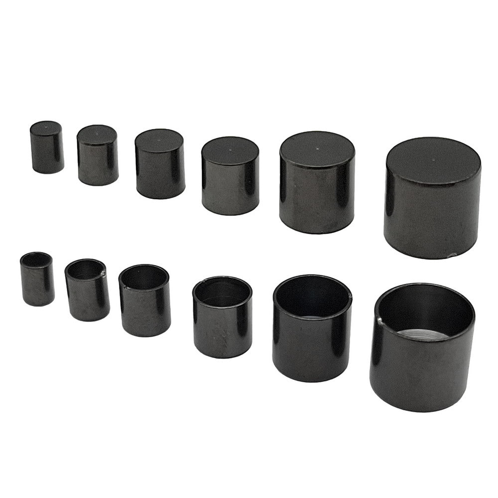 Gold/Black 10pcs Stainless Steel Cord End Cap from 6mm 8mm 10mm Jewelry Making Beads Tie Ends Cap