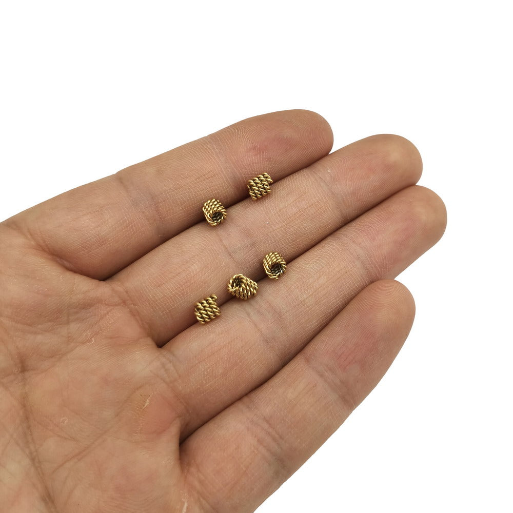 5 Pieces Stainless Steel Slider/Separator 2.5mm Inner Hole Twisted Wire for Jewelry Making