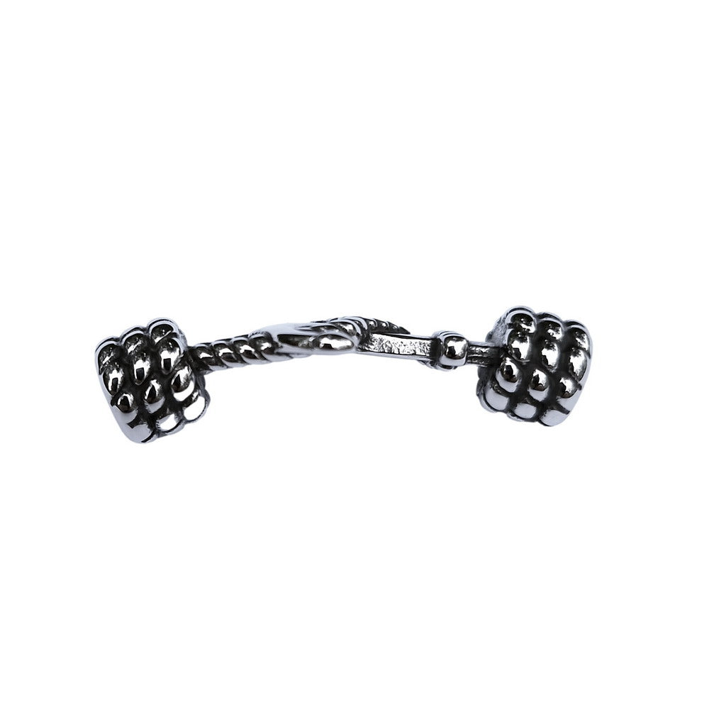 Stainless Steel Anchor Knot Charm for Bracelet Making 6mm Inner Hole Antique Silver for 6.0mm Cord Glue
