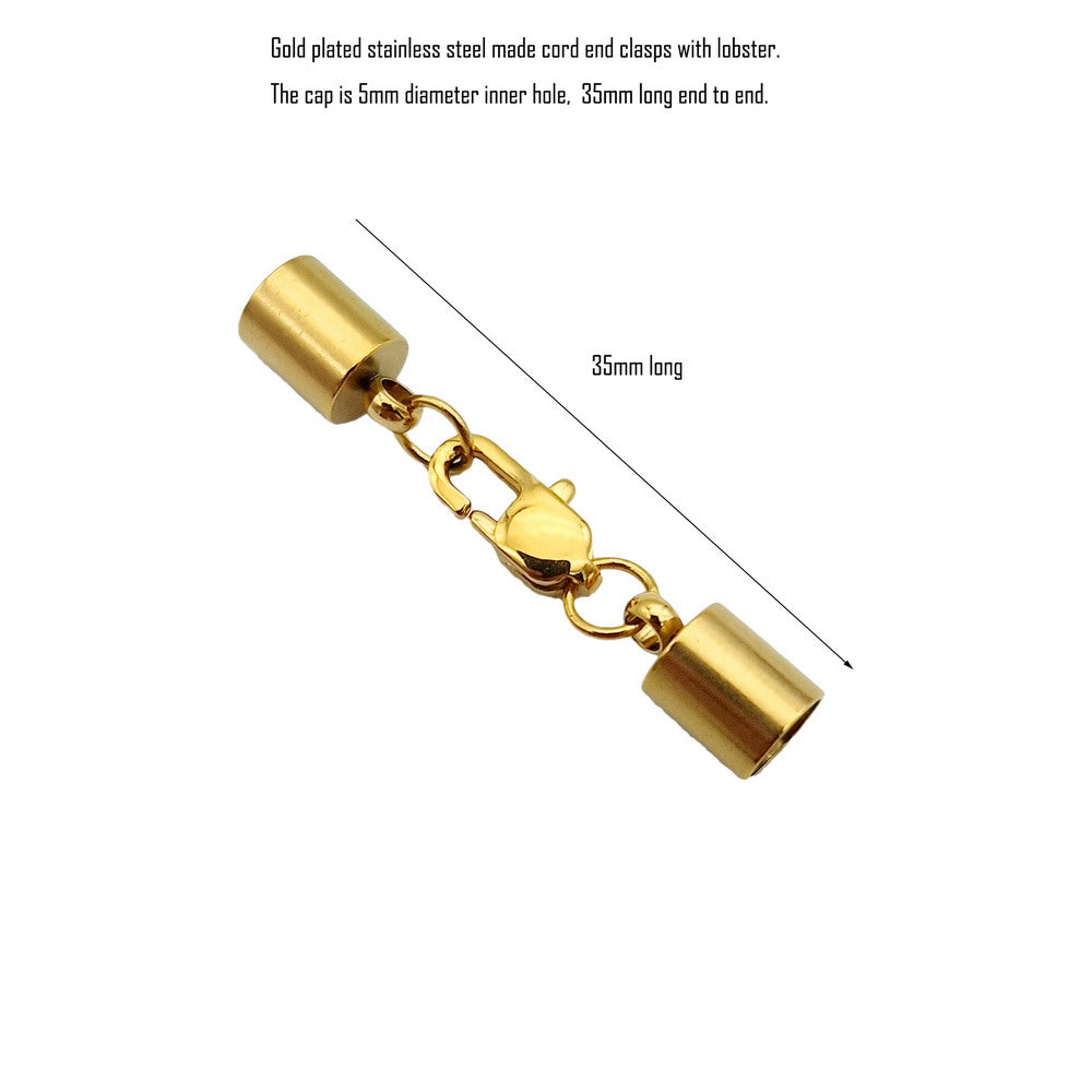 10 Stück Edelstahl-Kordel-Endkappen von 2 mm bis 10 mm, Schmuckherstellung, Perlen, Krawattenenden