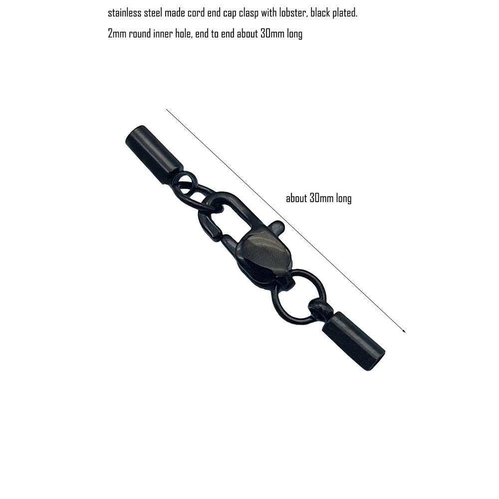 10 Stück Edelstahl-Kordel-Endkappen von 2 mm bis 10 mm, Schmuckherstellung, Perlen, Krawattenenden
