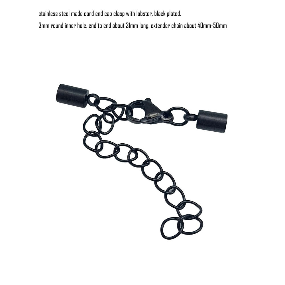10 Stück Edelstahl-Kordel-Endkappen von 2 mm bis 10 mm, Schmuckherstellung, Perlen, Krawattenenden