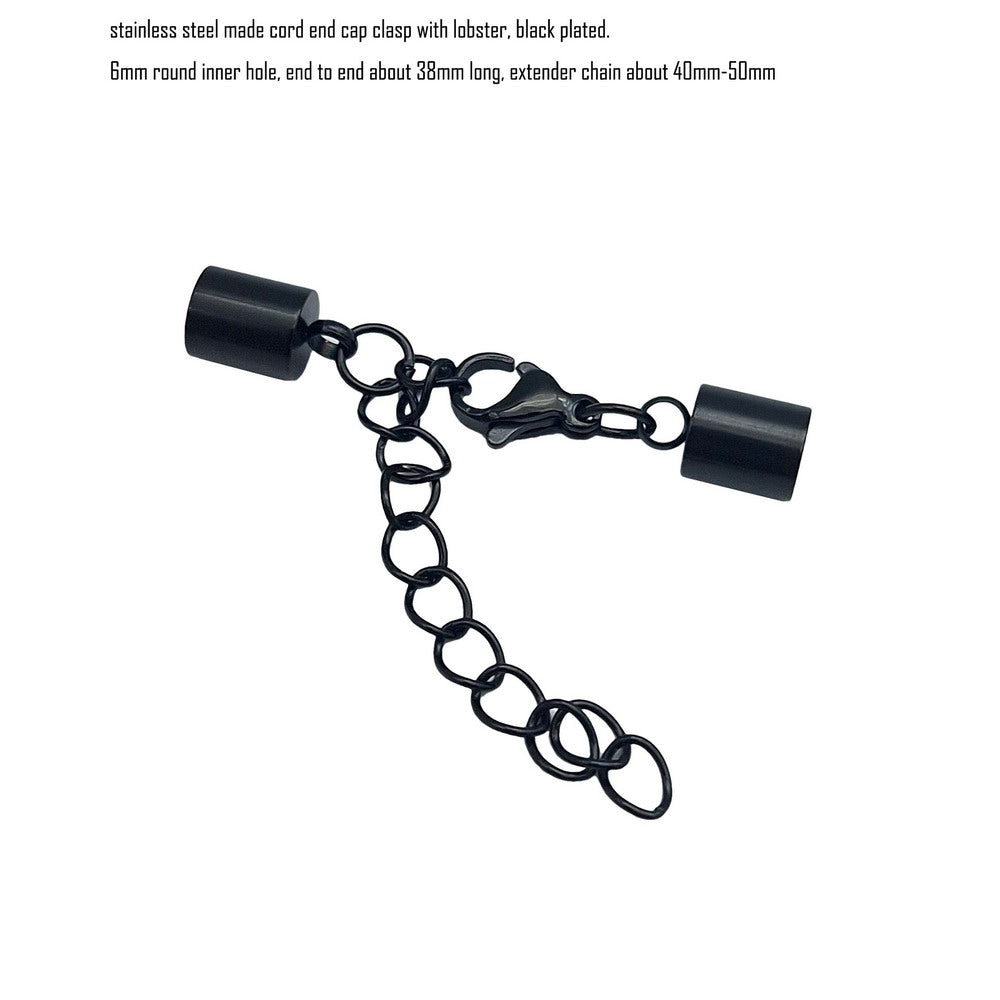 10 Stück Edelstahl-Kordel-Endkappen von 2 mm bis 10 mm, Schmuckherstellung, Perlen, Krawattenenden