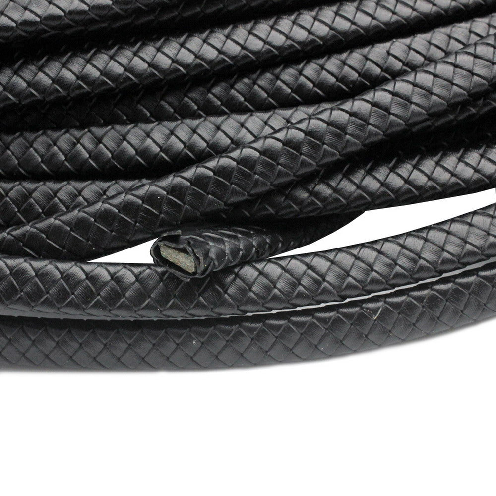 ShapesbyX-10mm flaches geflochtenes Lederband Distressed Brown 10x5mm Leder Bolo Strip Armbandherstellung Handwerk