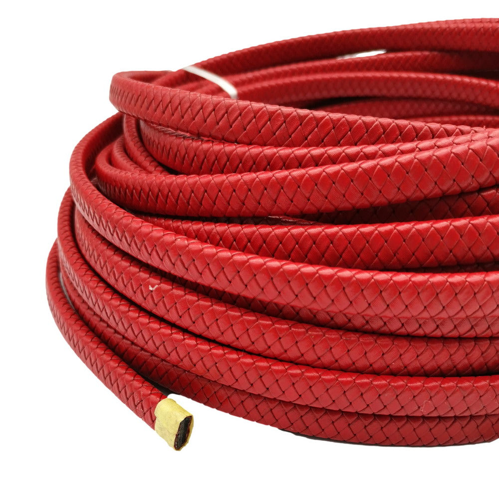 shapesbyX-12x6mm Flat Braided Leather Band for Bracelet Making 12mm Wide