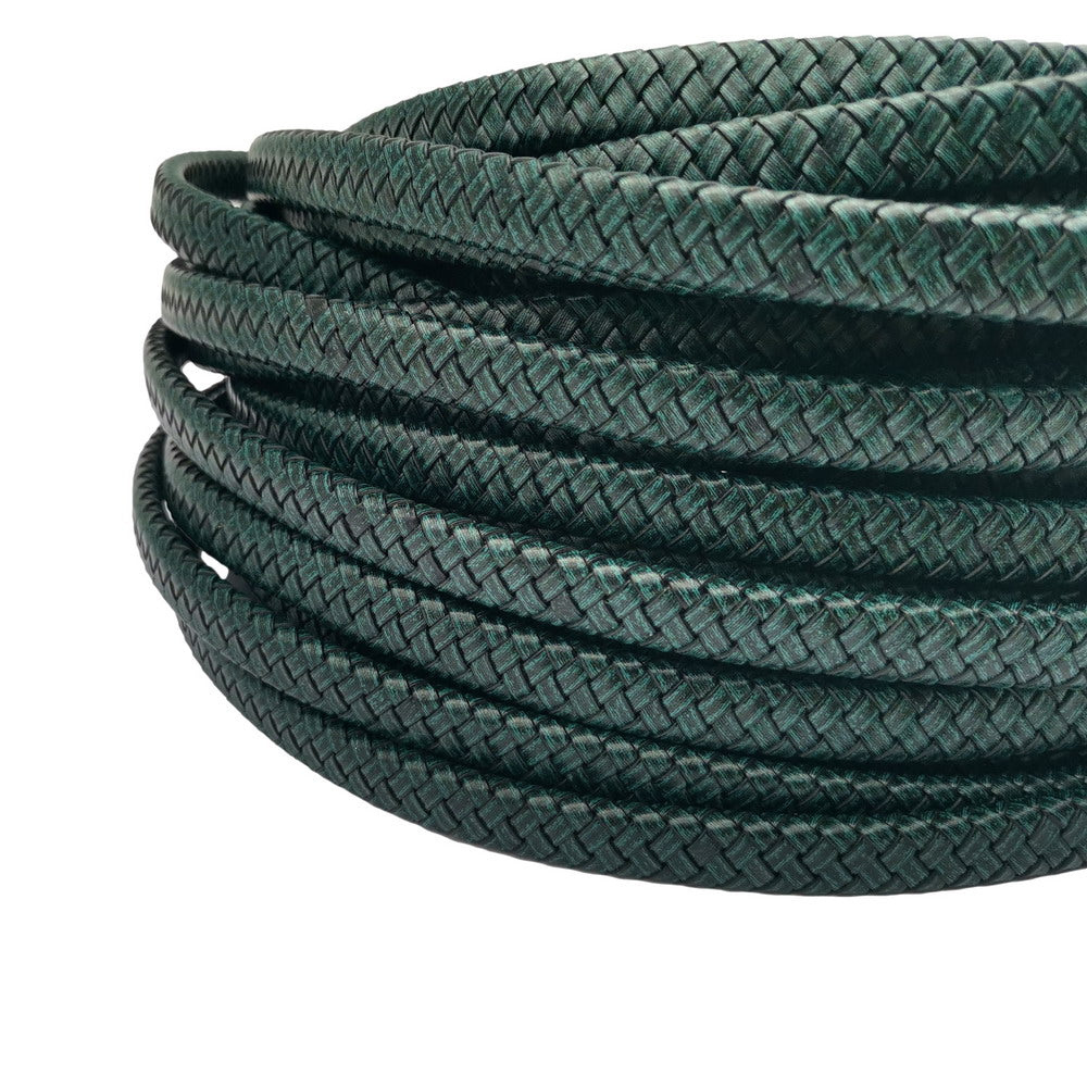 shapesbyX-12x6mm Flat Braided Leather Band for Bracelet Making 12mm Wide