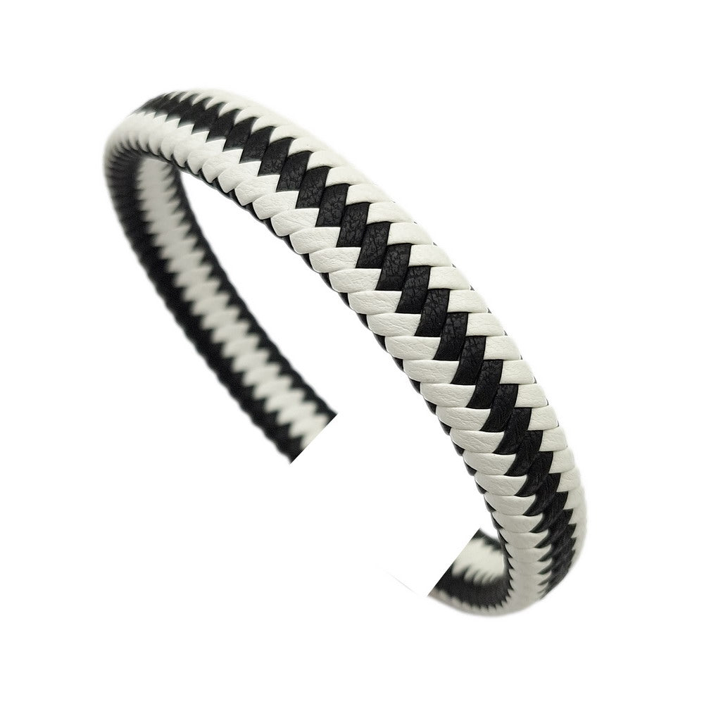 Cordons en cuir PU tressés 11,5 mm x 5,5 mm en microfibre douce et flexible, bracelet tressé pour la fabrication d'un bracelet en cuir mélangé vin noir
