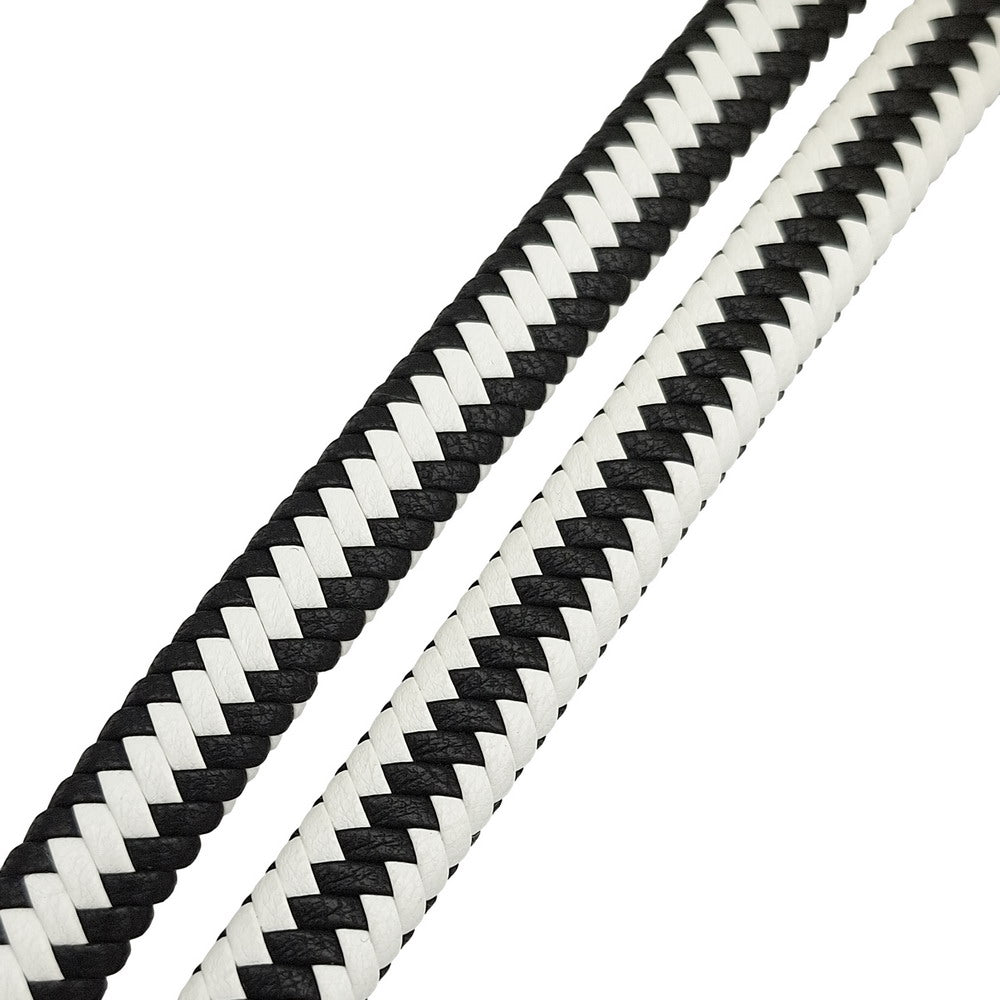 Cordons en cuir PU tressés 11,5 mm x 5,5 mm en microfibre douce et flexible, bracelet tressé pour la fabrication d'un bracelet en cuir mélangé vin noir