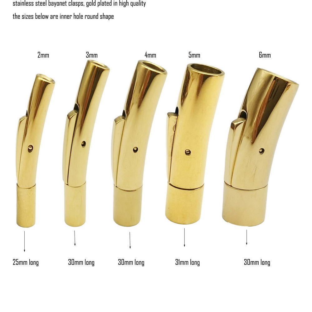 shapesbyX-Stainless Steel Bayonet Clasps 2mm 3mm 4mm 5mm 6mm 8mm