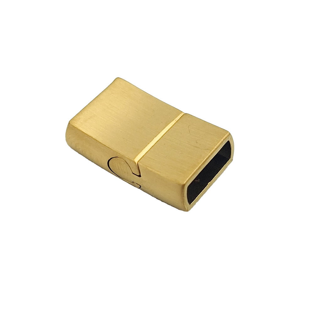 1 Piece 10mm/8mm Black Gold Brushed Stainless Steel Clasp 10mmx3mm Inner for Bracelet Making Magnetic End