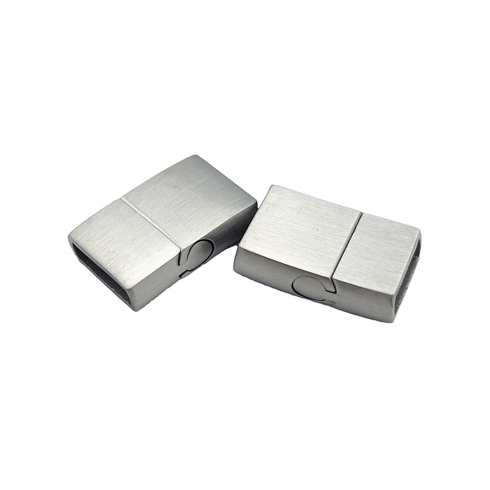 1 Piece 10mm/8mm Black Gold Brushed Stainless Steel Clasp 10mmx3mm Inner for Bracelet Making Magnetic End