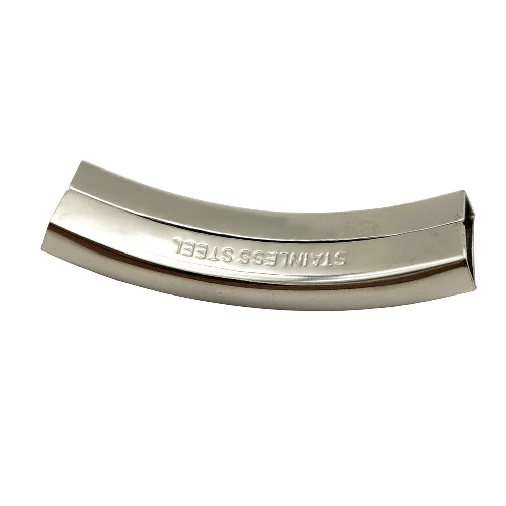 Curseurs de Tube de fabrication de bracelets en acier inoxydable/or, trou intérieur poli de 10mm x 3mm pour l'artisanat de bracelets en Silicone de bande de 10mm x 2mm