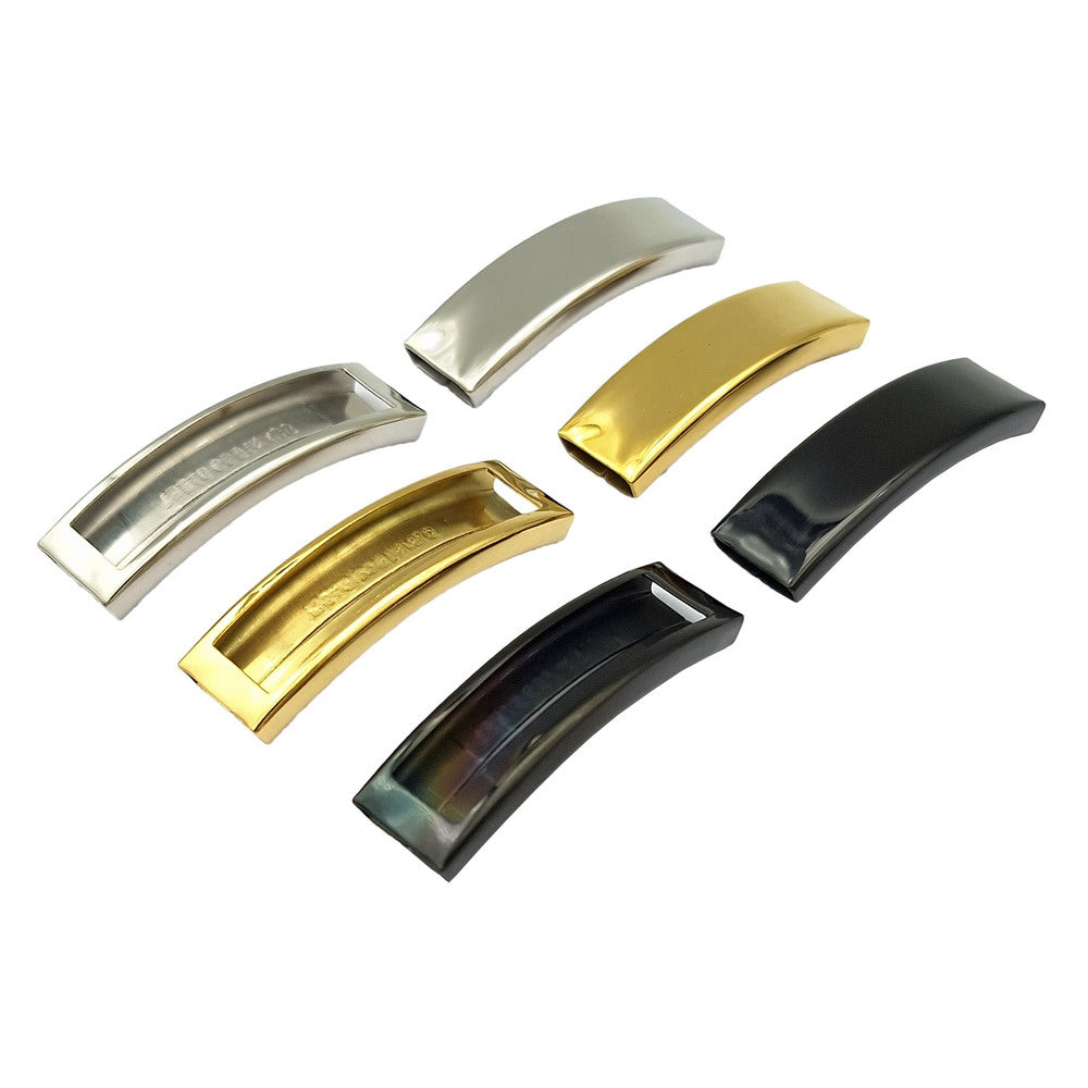 Curseurs de Tube de fabrication de bracelets en acier inoxydable/or, trou intérieur poli de 10mm x 3mm pour l'artisanat de bracelets en Silicone de bande de 10mm x 2mm
