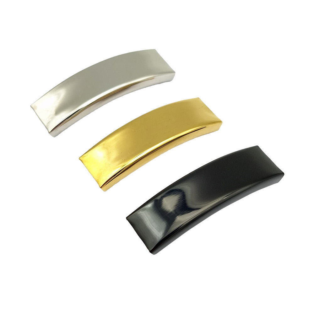Curseurs de Tube de fabrication de bracelets en acier inoxydable/or, trou intérieur poli de 10mm x 3mm pour l'artisanat de bracelets en Silicone de bande de 10mm x 2mm