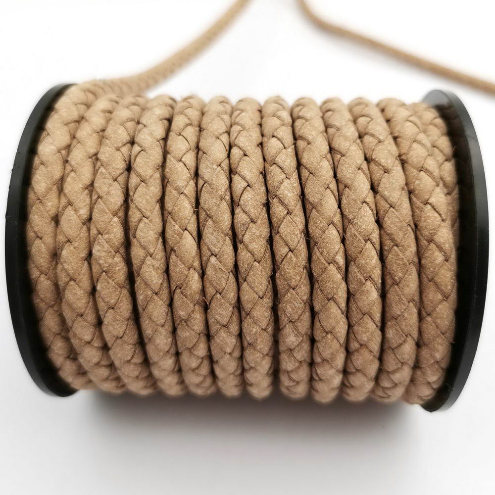 ShapesbyX-Braided Leather Bolo Cords 5mm Dull Natural
